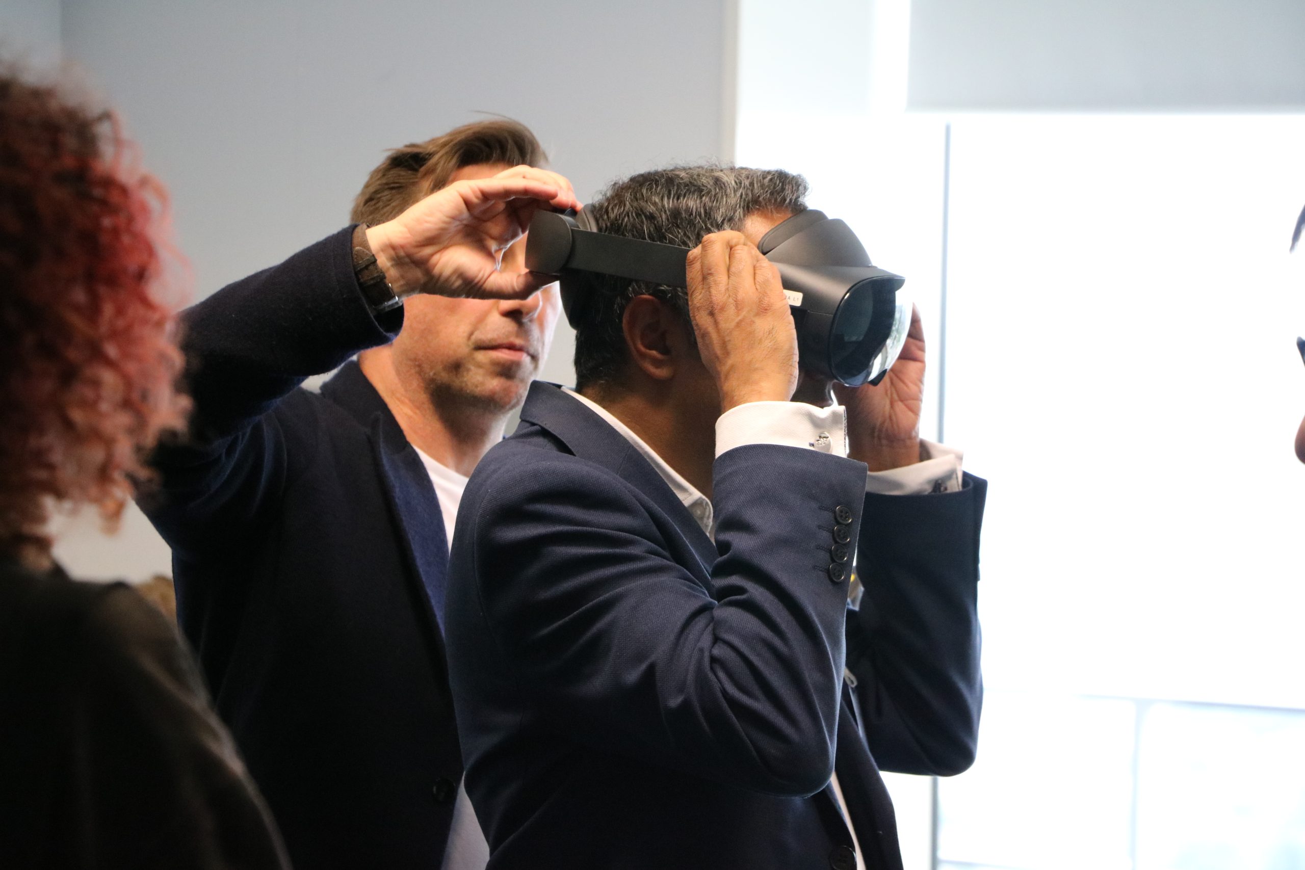 Man trying on a VR headset